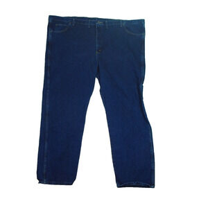 Wrangler jeans mens size 58x34 straight leg regular fit blue denim‎
